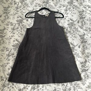 Aritzia Wilfred Women's Size XXSmall Gray Trompette Faux Suede Dress